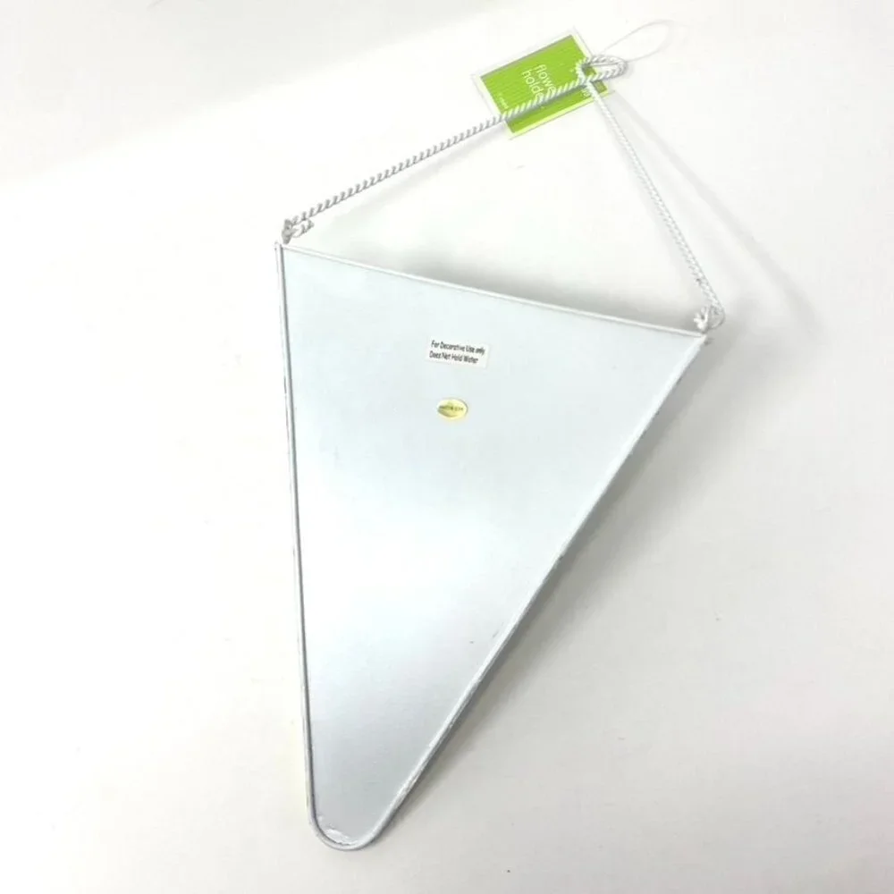 Target Patterned Metal Hanging Flower Holder Decor White Springtime - Picture 6 of 9